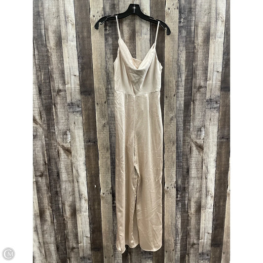 Jumpsuit Maxi By Lush In Beige, Size: S