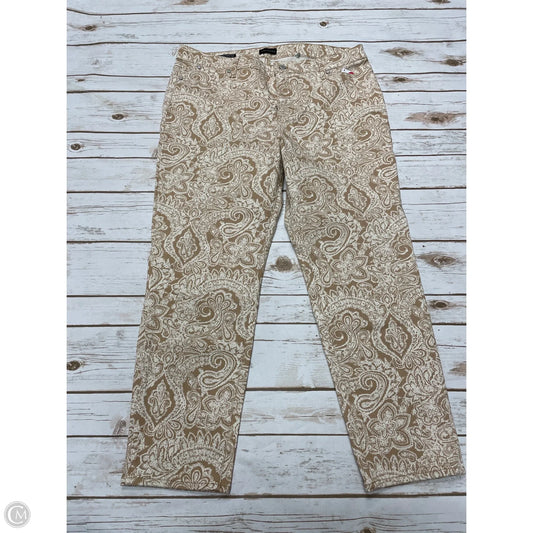 Jeans Straight By Talbots In Gold & White, Size: 14p