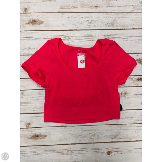 Top Short Sleeve By Wild Fable In Coral, Size: Xxl
