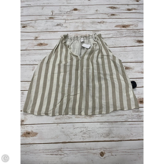 Top Sleeveless By Velvet In Striped Pattern, Size: S