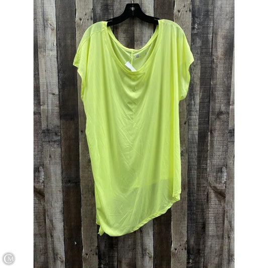 Athletic Top Short Sleeve By Xersion In Yellow, Size: 2x