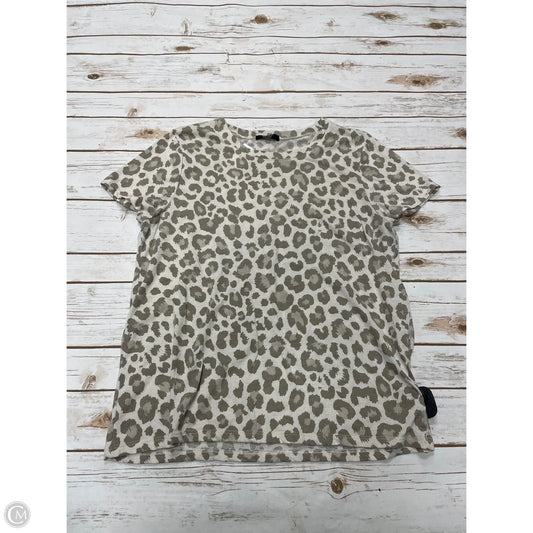 Top Short Sleeve By Cme In Animal Print, Size: L