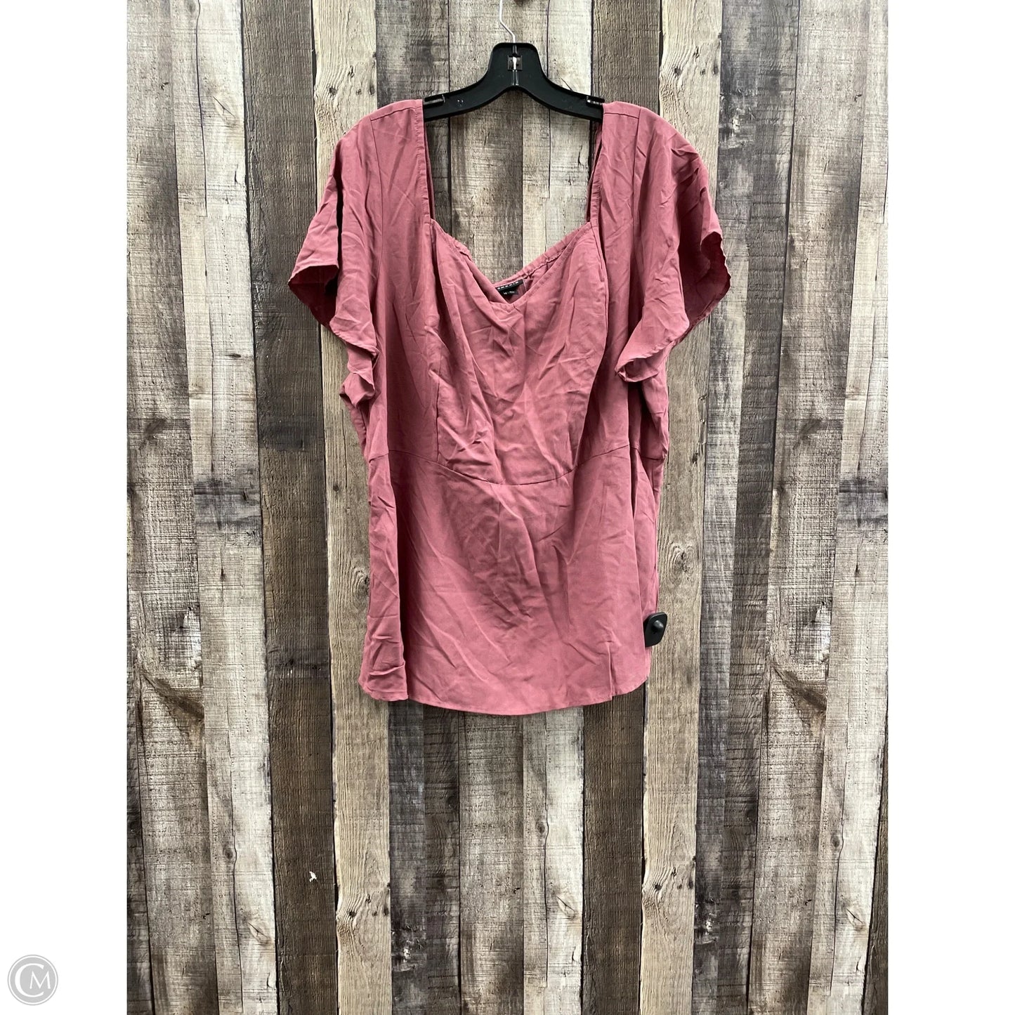 Top Short Sleeve By Torrid In Maroon, Size: 3x