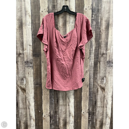 Top Short Sleeve By Torrid In Maroon, Size: 3x