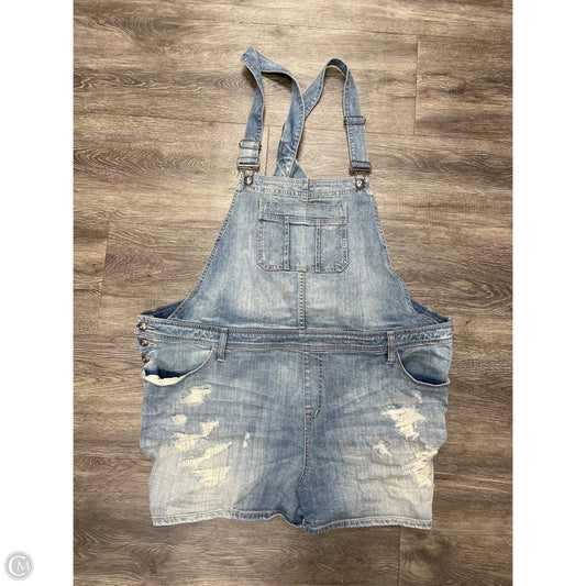 Shortalls By Torrid In Blue Denim, Size: 24