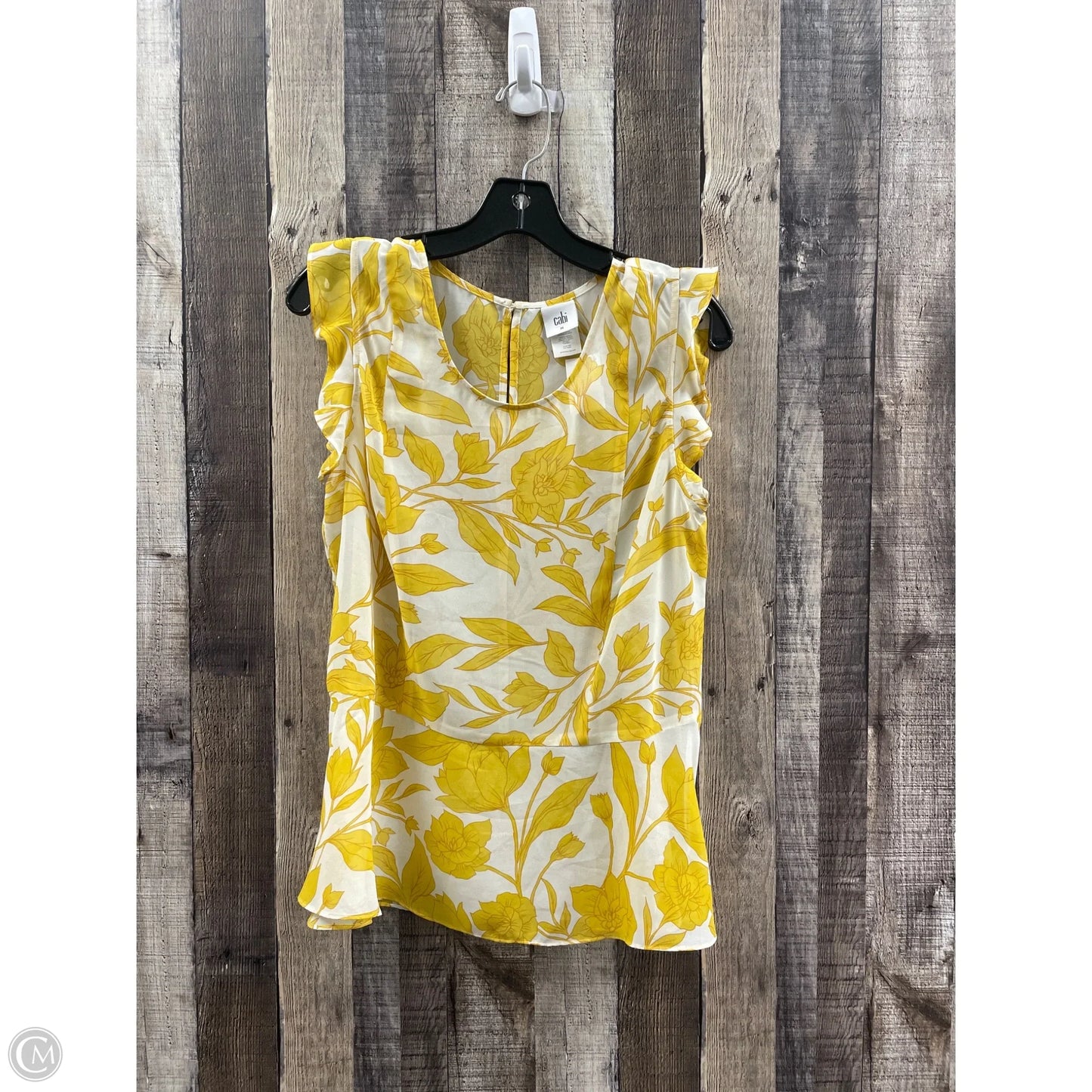 Top Sleeveless By Cabi In Gold, Size: M