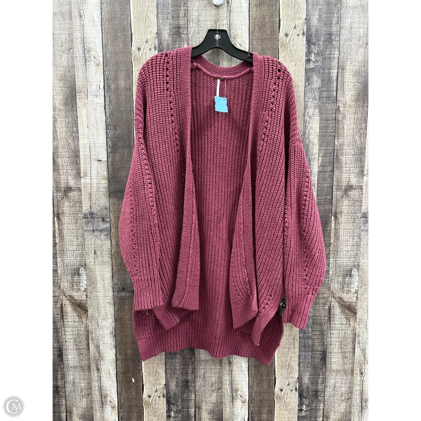 Sweater Cardigan By Free People In Maroon, Size: S