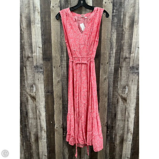 Dress Casual Maxi By Gap In Pink & White, Size: M