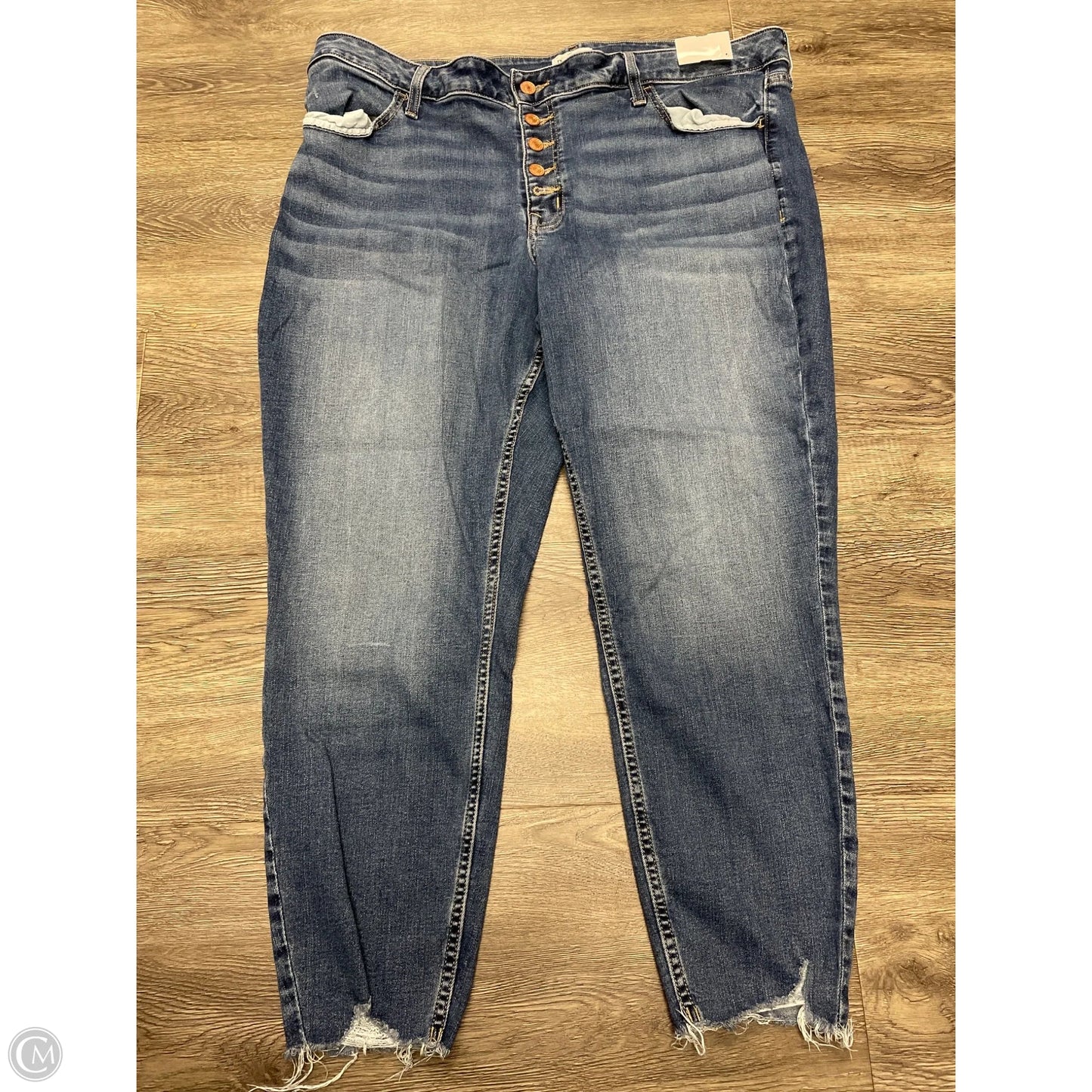 Jeans Skinny By Maurices In Blue Denim, Size: 22