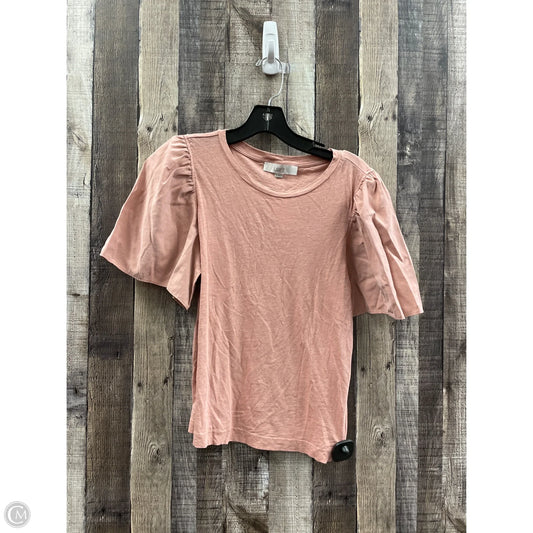 Top Short Sleeve By Loft In Mauve, Size: S