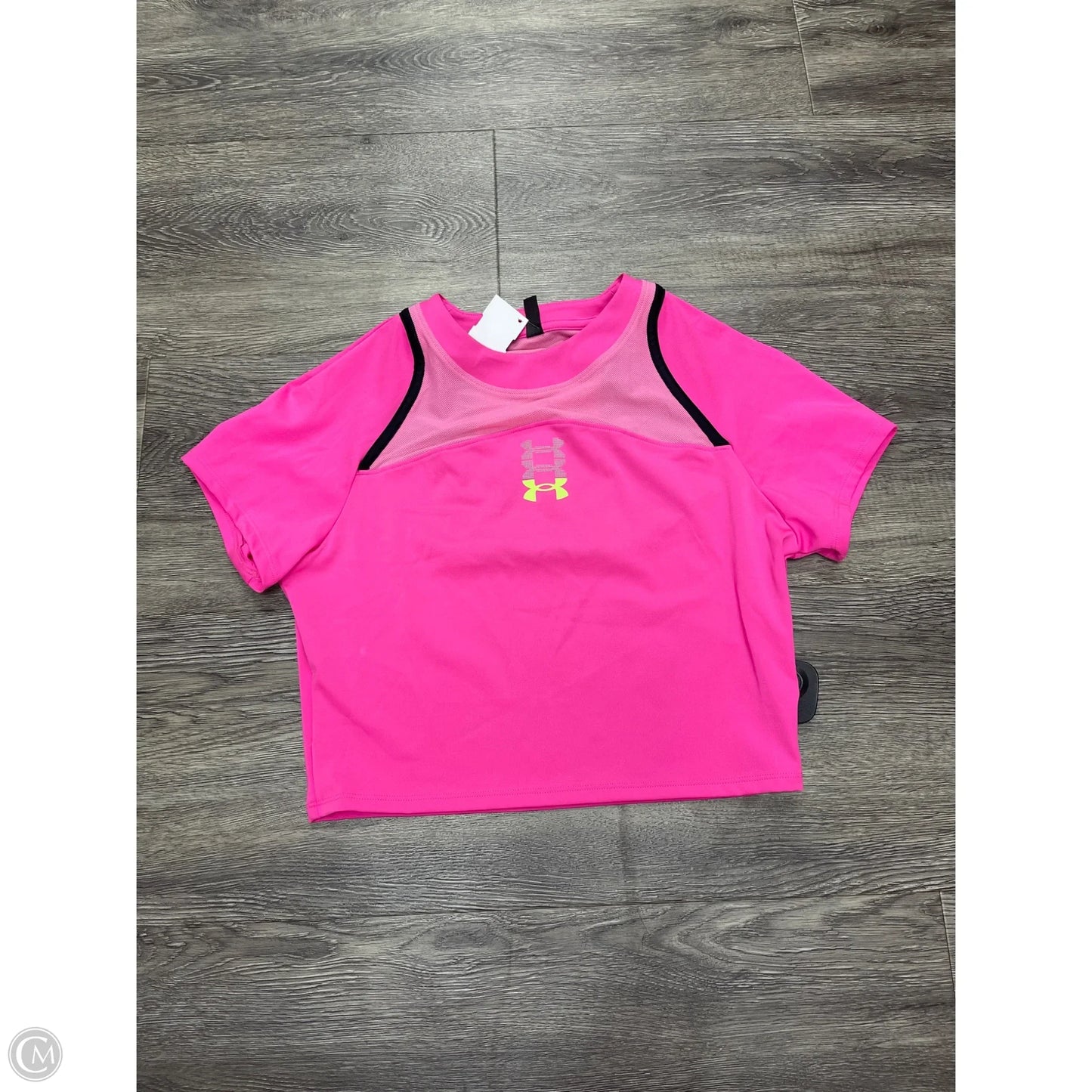Athletic Top Short Sleeve By Under Armour In Pink, Size: M