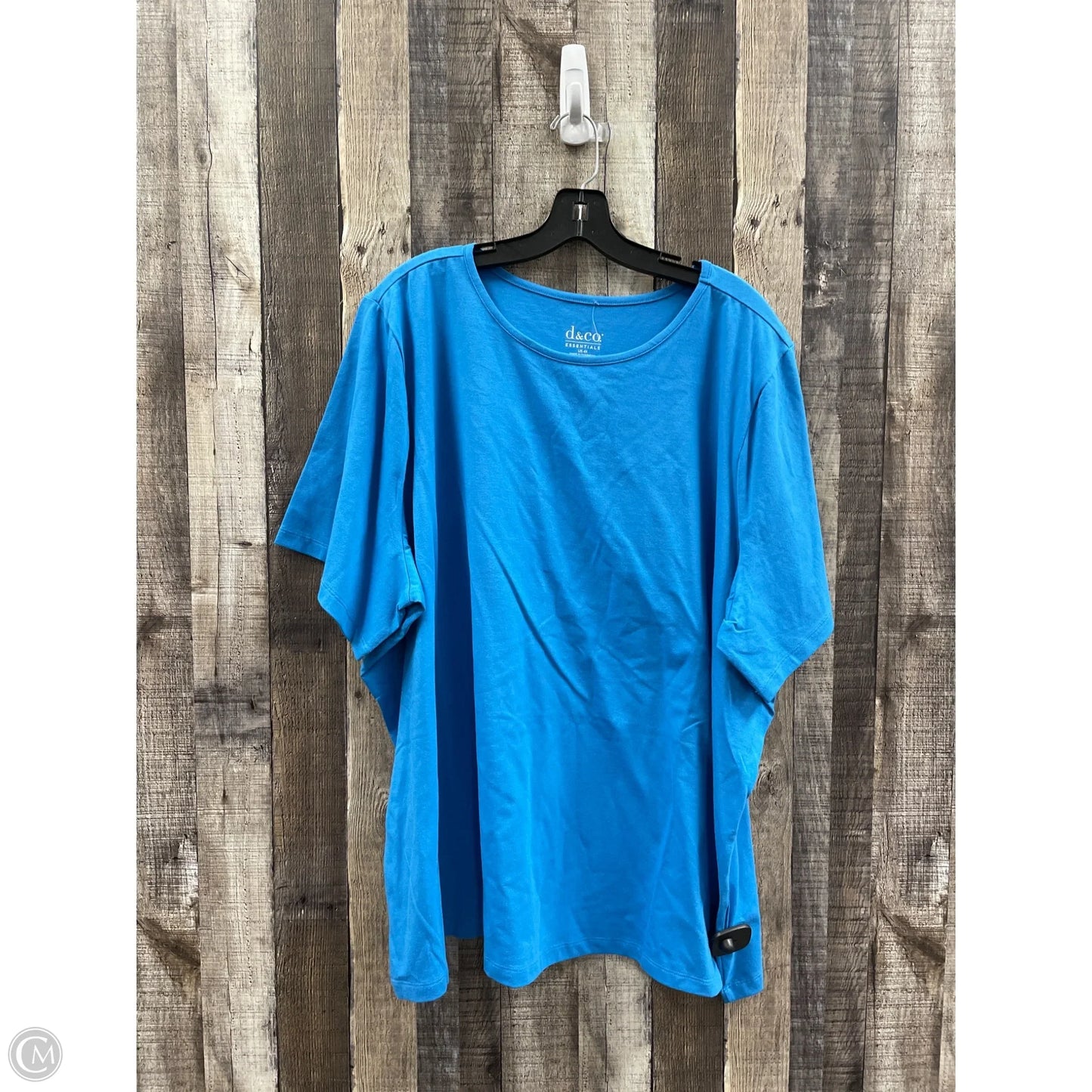 Top Short Sleeve By Cme In Blue, Size: 4x