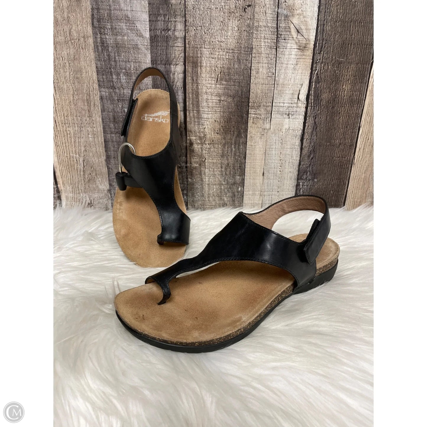 Sandals Heels Wedge By Dansko In Black, Size: 6