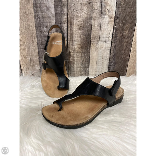 Sandals Heels Wedge By Dansko In Black, Size: 6