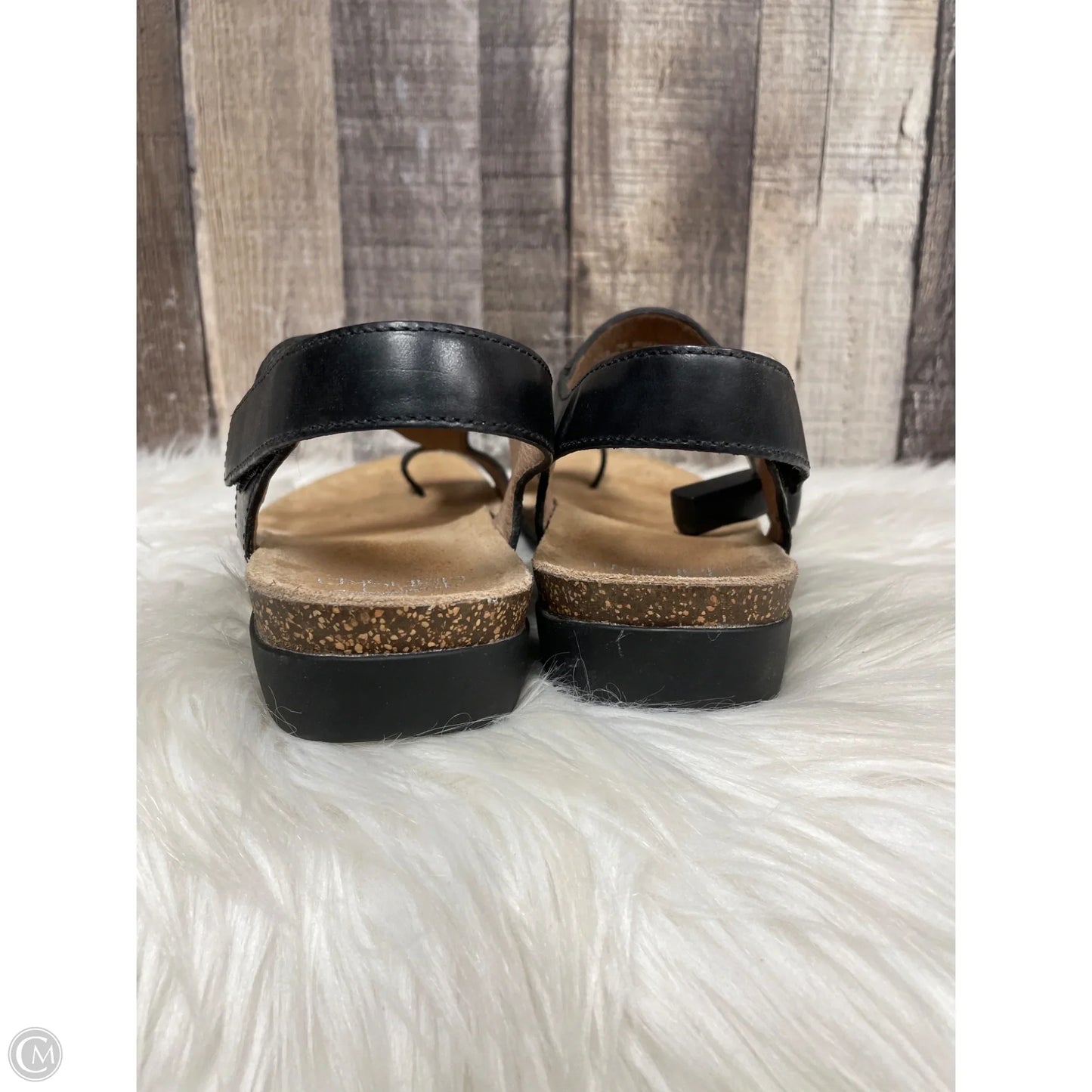 Sandals Heels Wedge By Dansko In Black, Size: 6