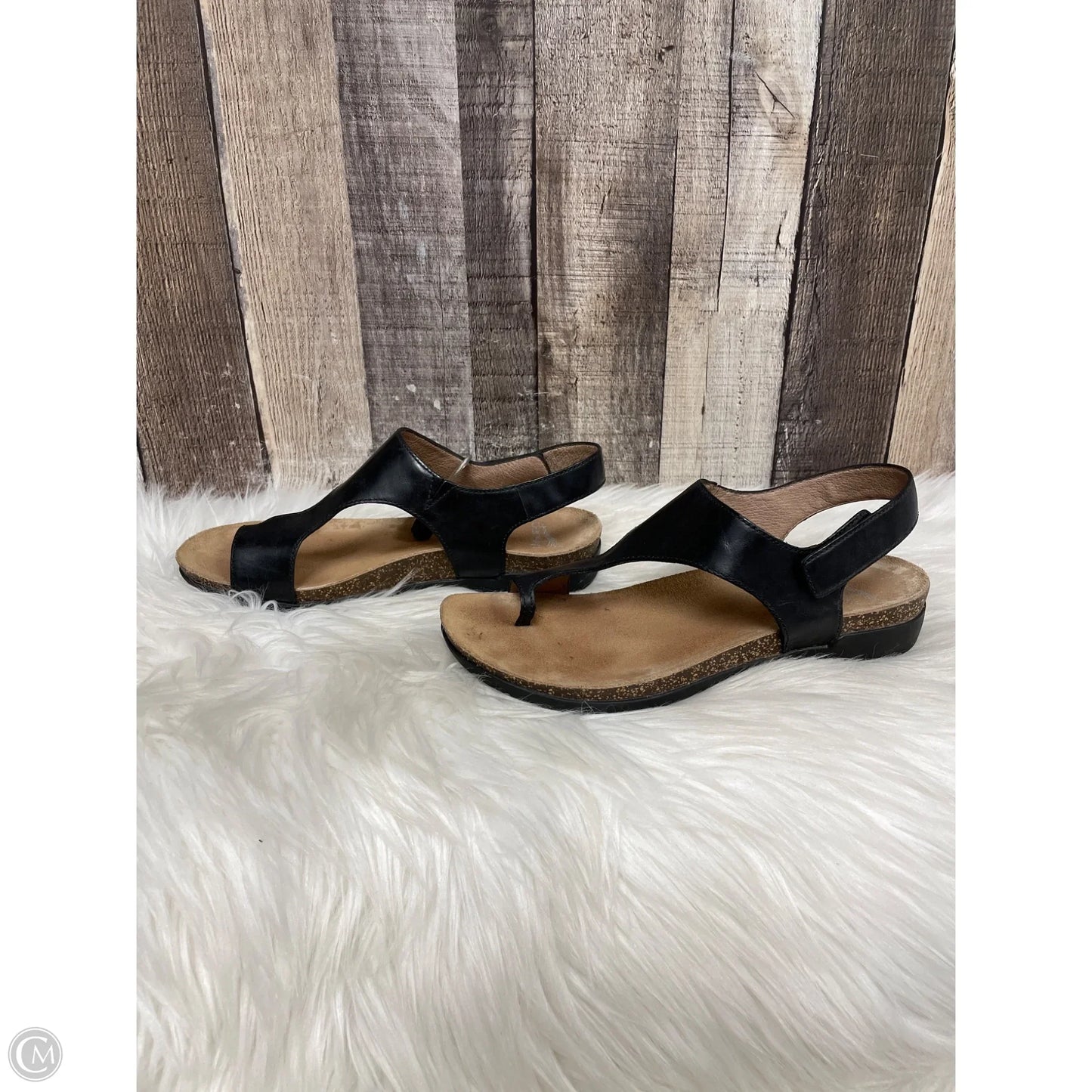 Sandals Heels Wedge By Dansko In Black, Size: 6