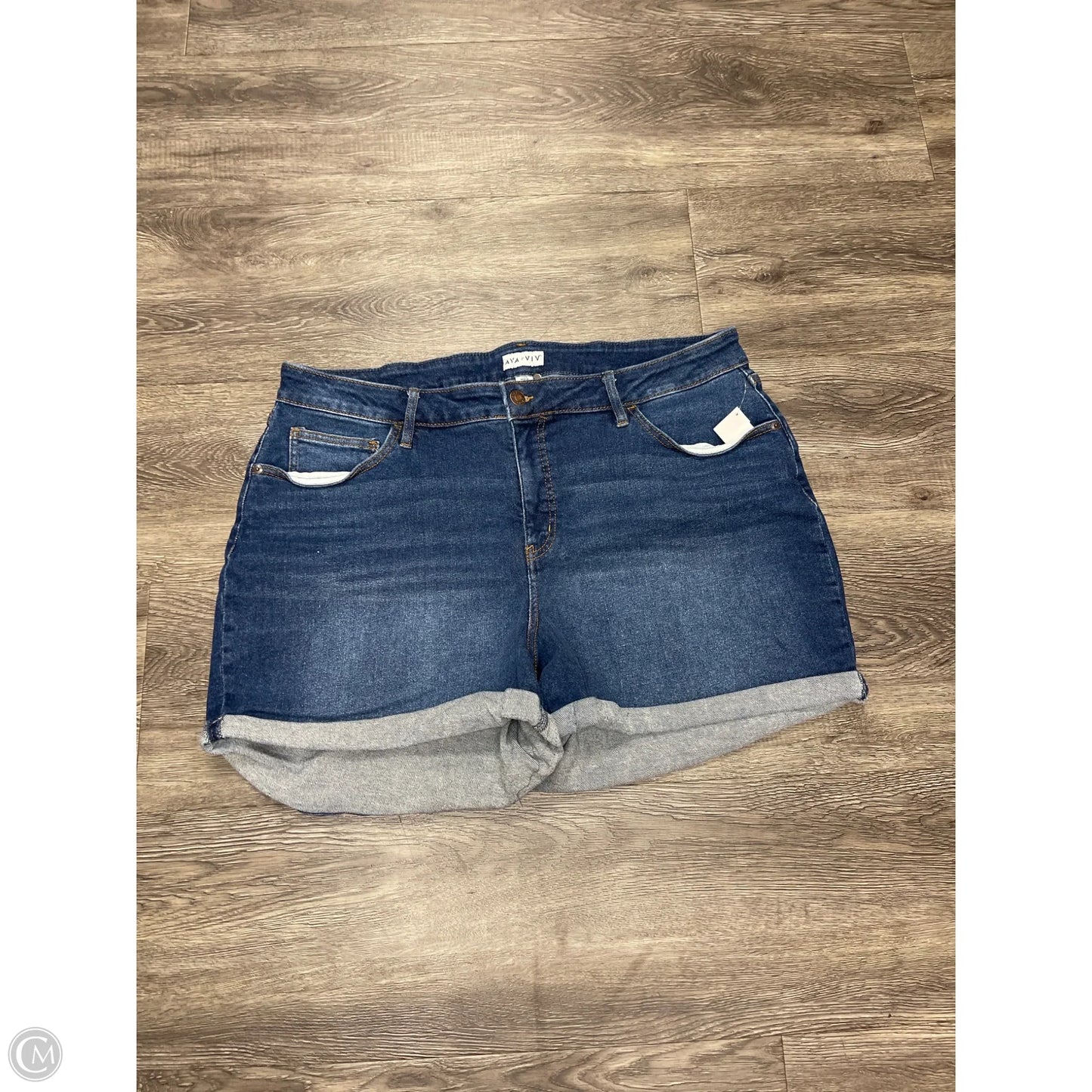 Shorts By Ava & Viv In Blue Denim, Size: 20