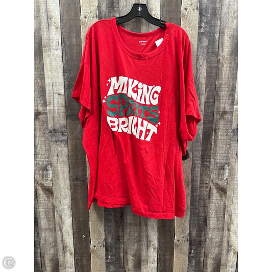 Top Short Sleeve By Old Navy In Red, Size: 4x