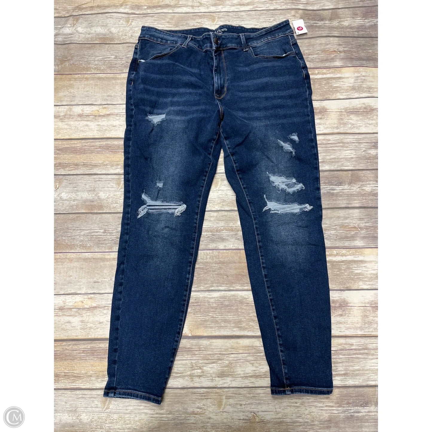 Jeans Skinny By Maurices In Blue Denim, Size: 22