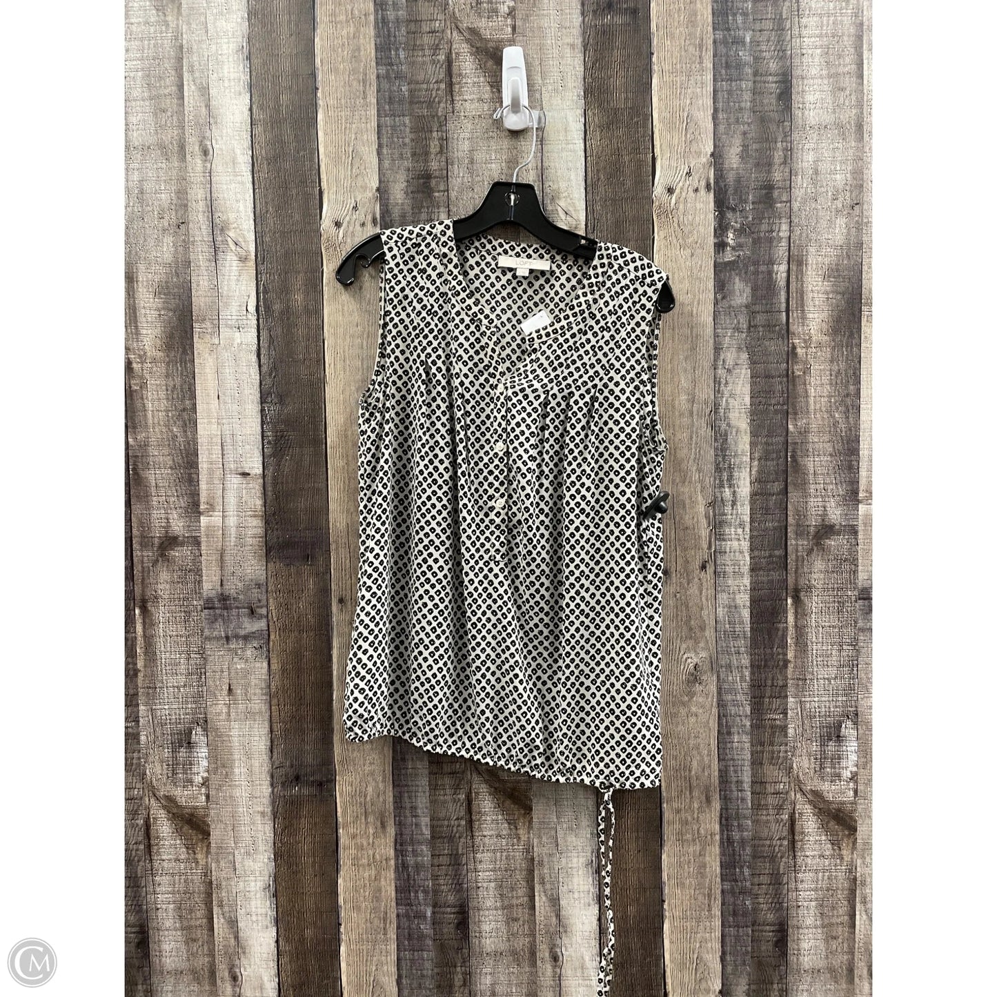 Top Sleeveless By Loft In Beige, Size: M