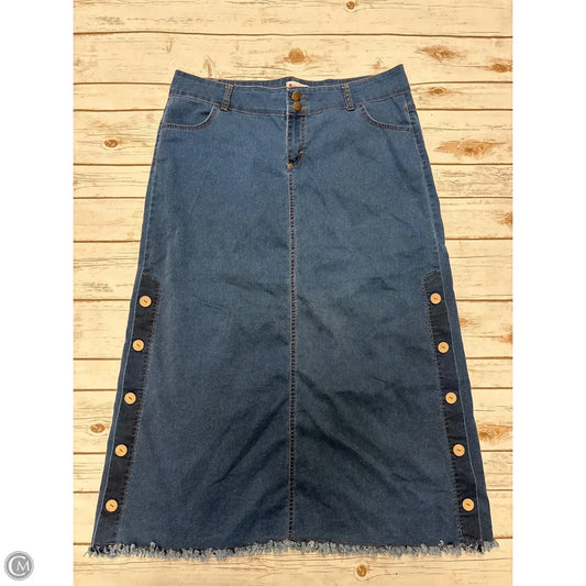 Skirt Maxi By Cme In Blue Denim, Size: 18
