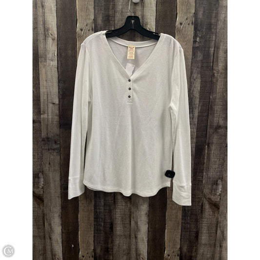 Top Long Sleeve By Faded Glory In White, Size: Xl