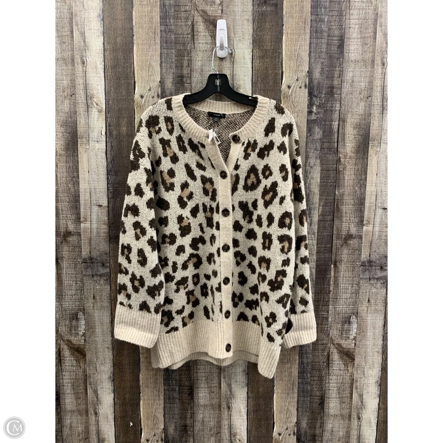 Sweater Cardigan By J. Crew In Animal Print, Size: Xs