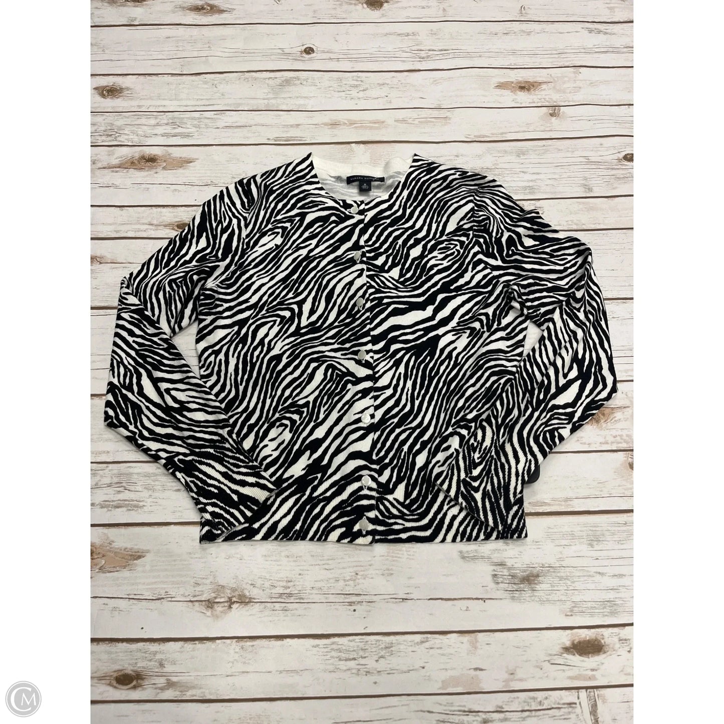 Cardigan By Banana Republic In Zebra Print, Size: M