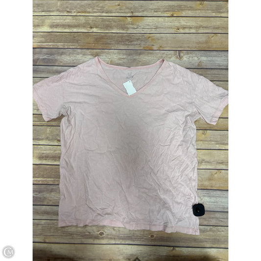 Top Short Sleeve Basic By Aerie In Pink, Size: M