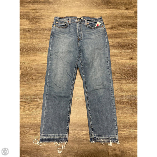 Jeans Straight By Levis In Blue Denim, Size: 14
