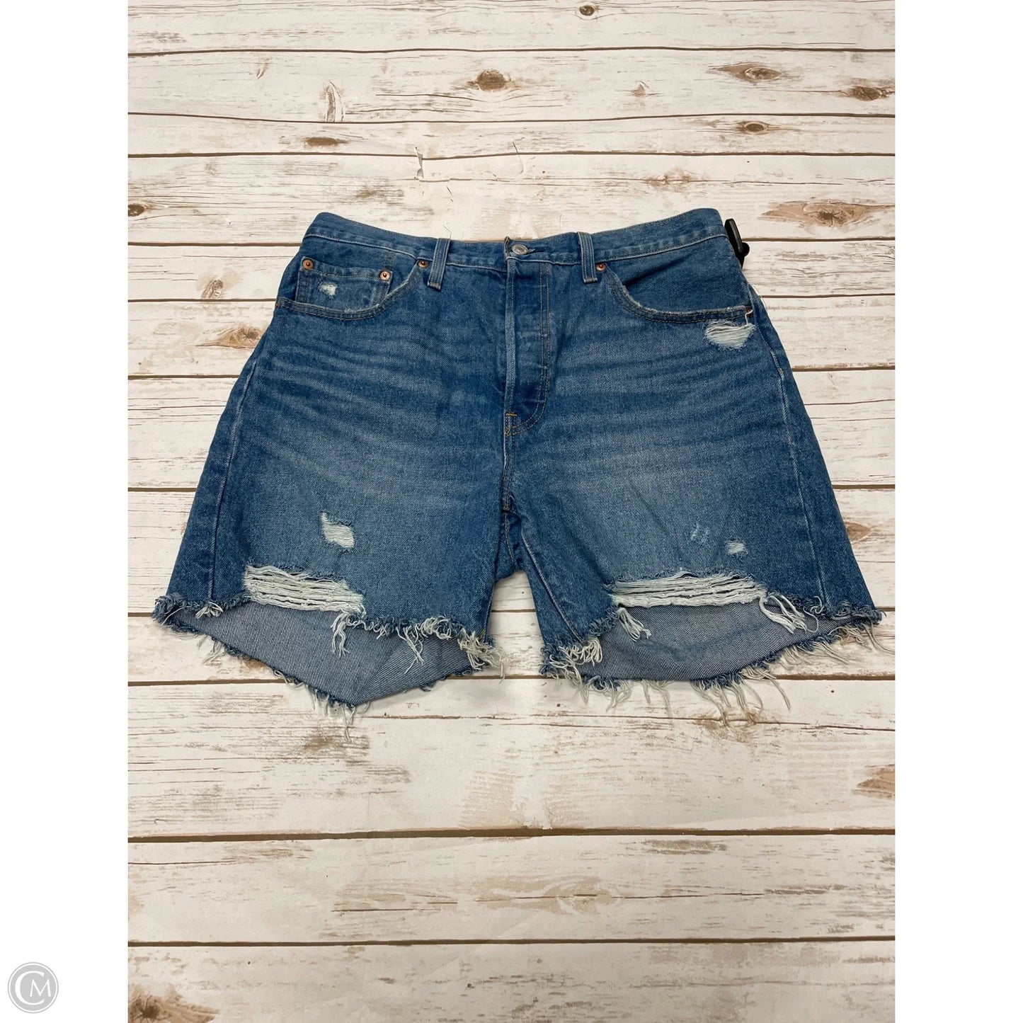 Shorts By Levis In Blue Denim, Size: 14