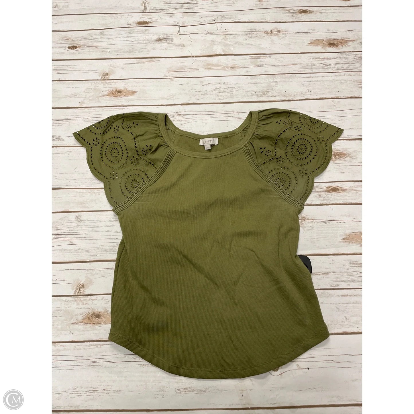 Top Sleeveless By Loft In Green, Size: S