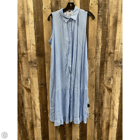 Dress Casual Midi By Croft And Barrow In Blue, Size: M