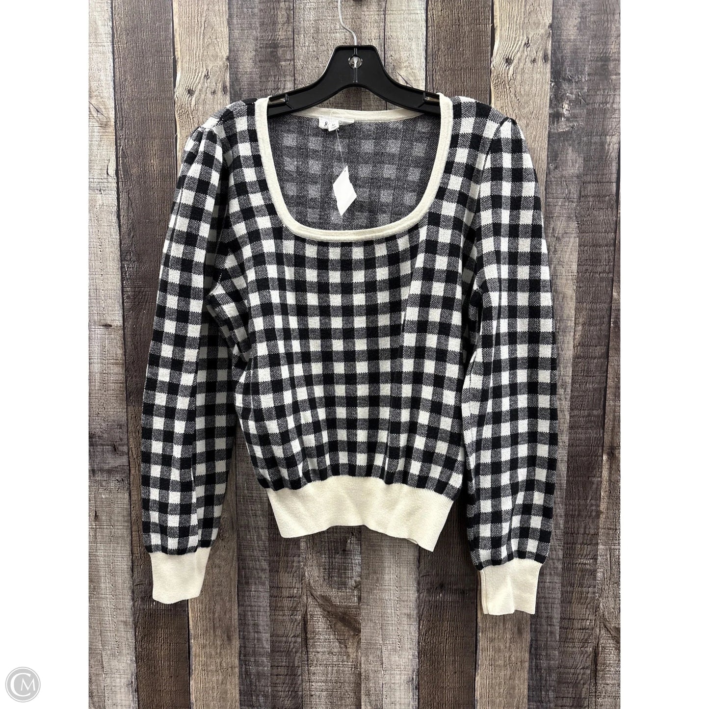 Sweater By Cme In Checkered Pattern, Size: L