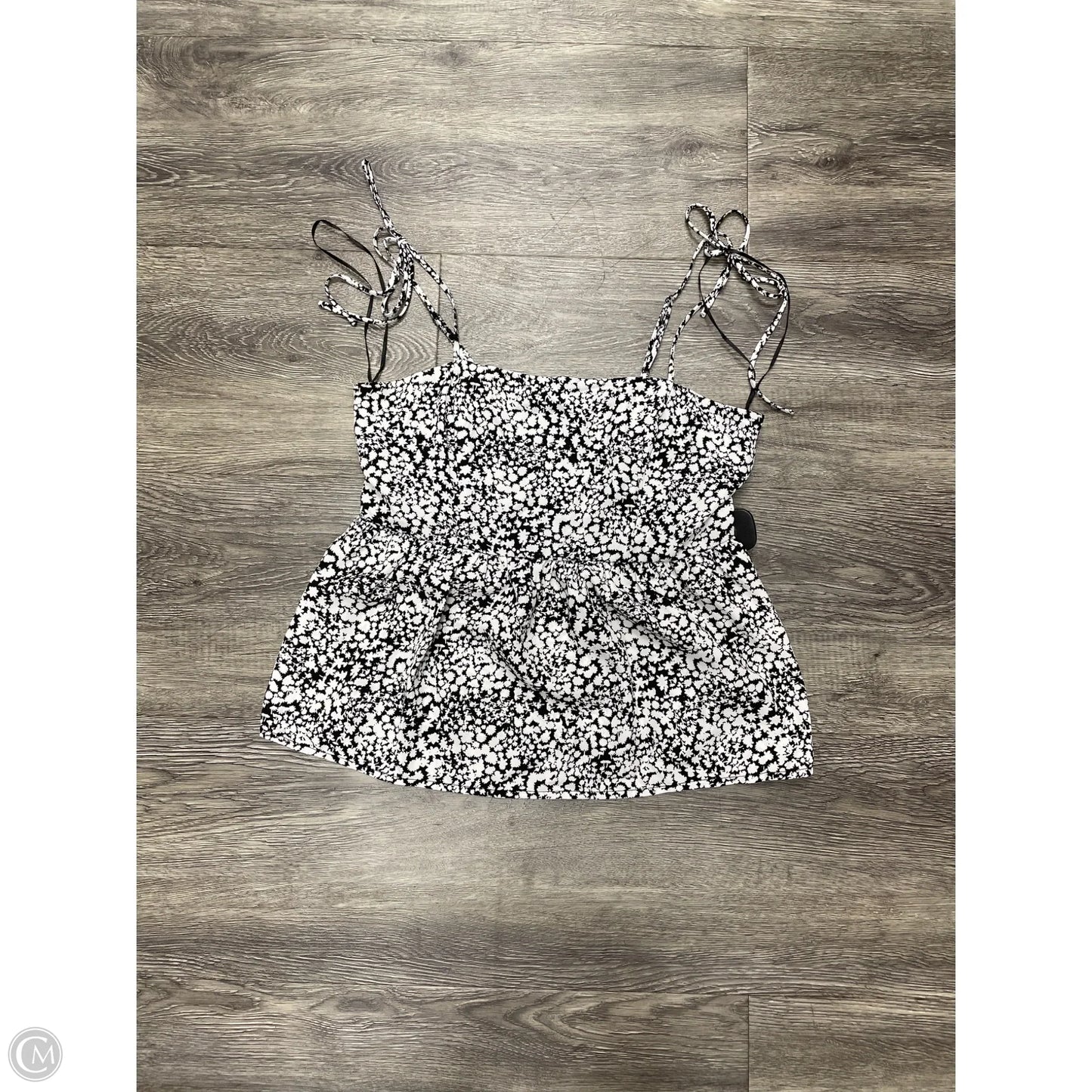 Top Sleeveless By Cme In Black & White, Size: S