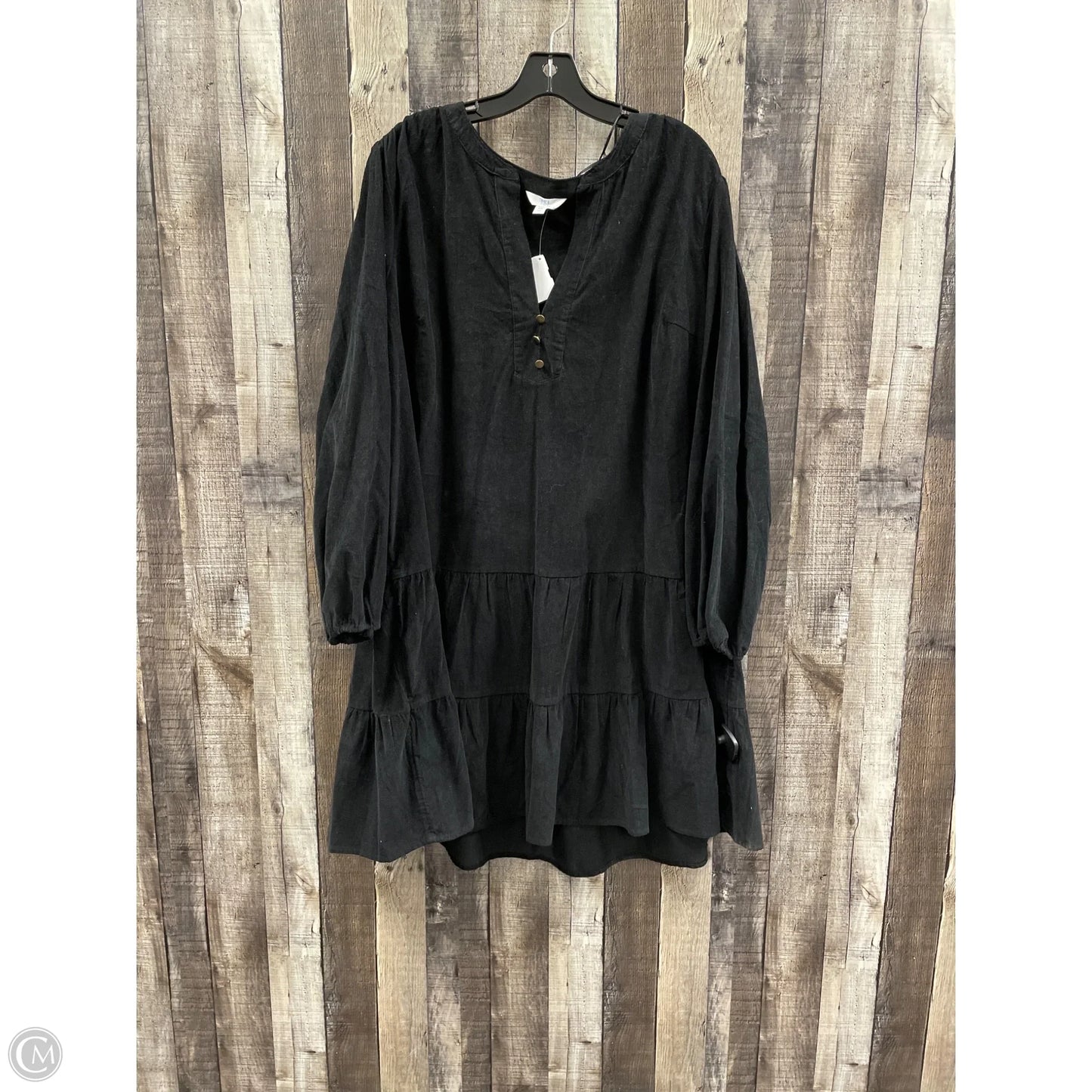 Dress Casual Midi By Time And Tru In Black, Size: 3x