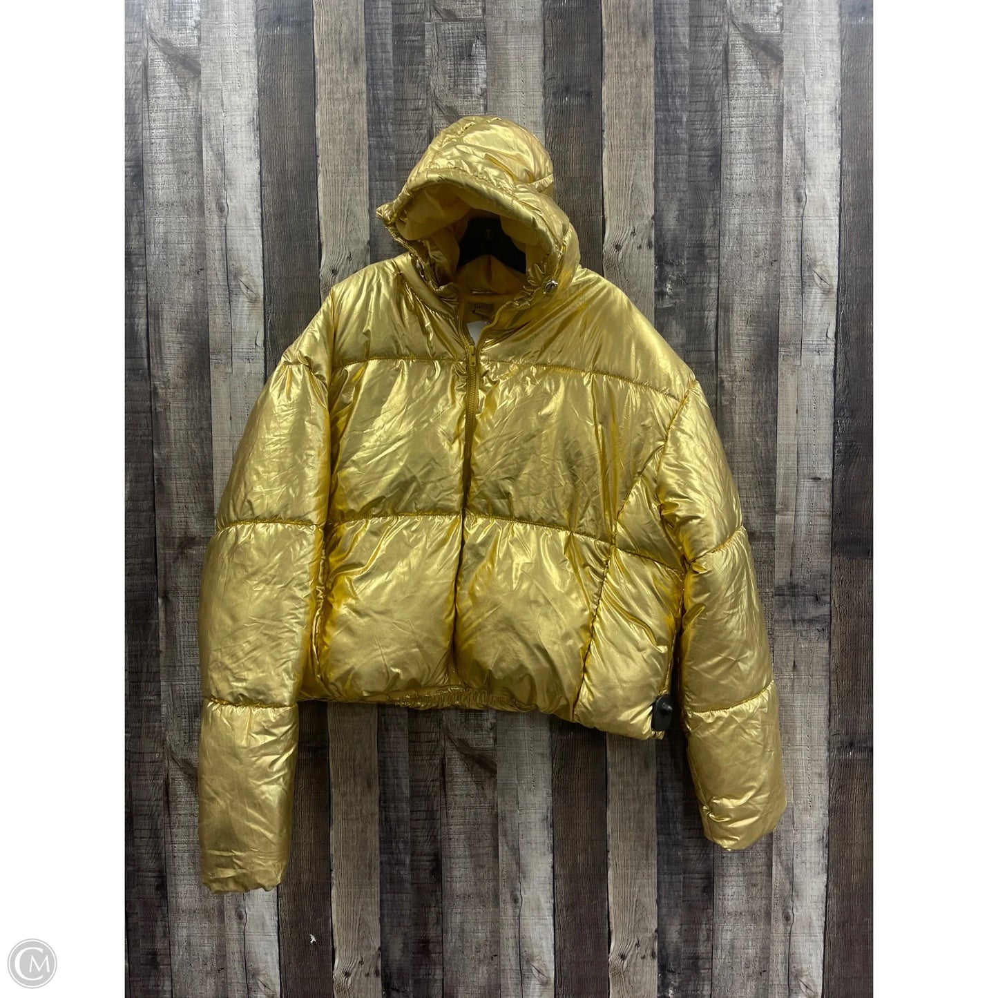 Coat Puffer & Quilted By Cme In Gold, Size: 3x