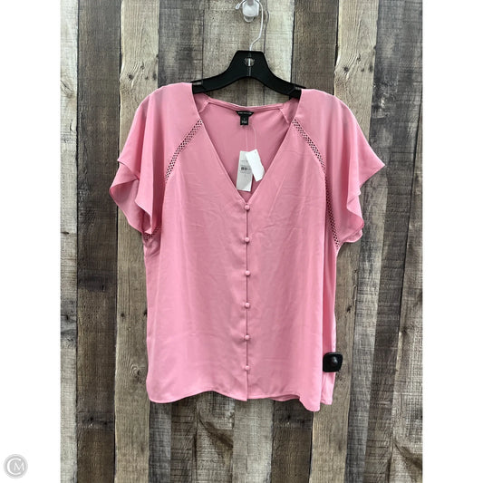 Top Short Sleeve By Ann Taylor In Mauve, Size: S