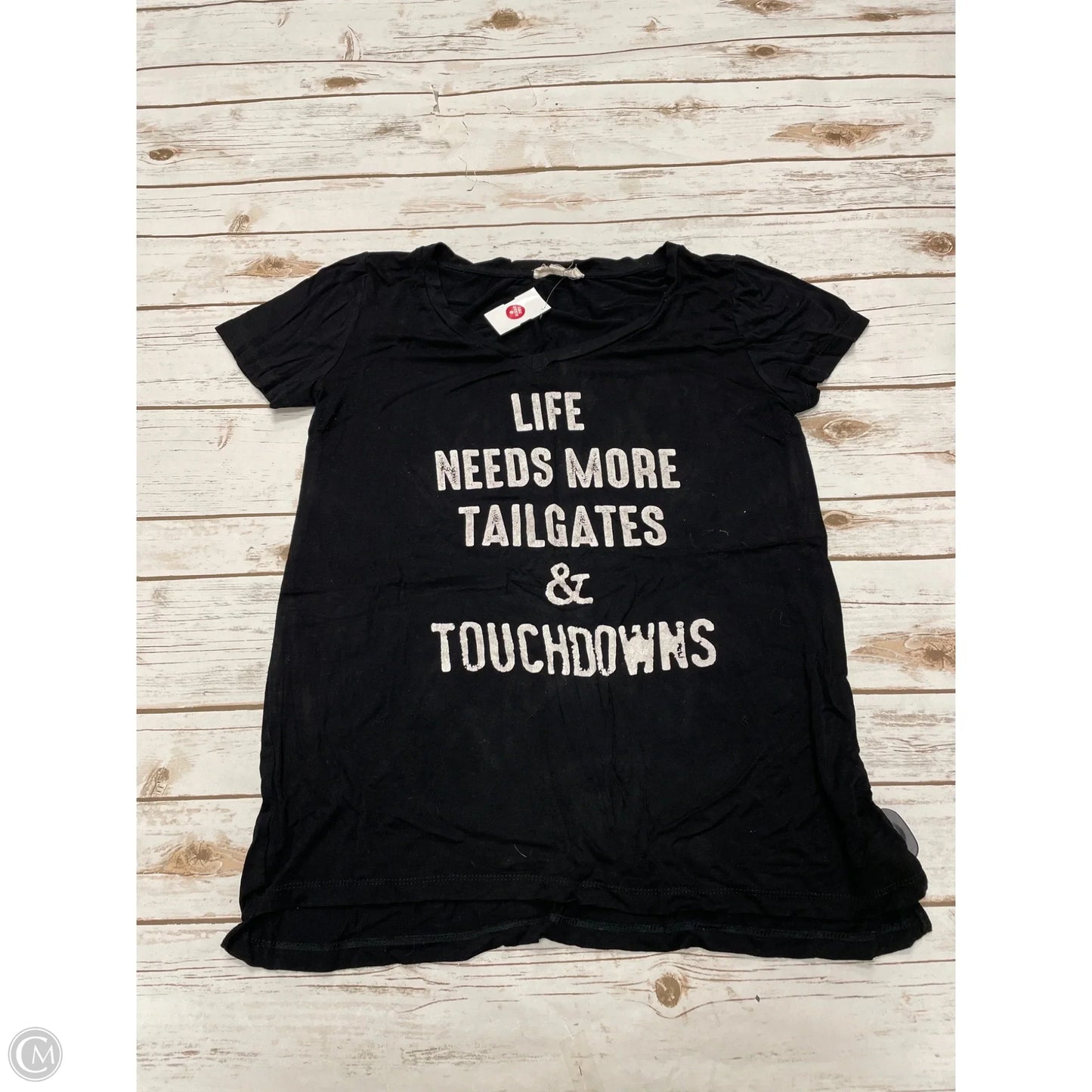 Top Short Sleeve Basic By Cme In Black, Size: S