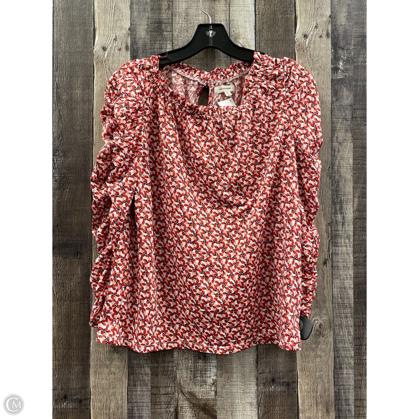 Top Long Sleeve By Max Studio In Red, Size: Xs
