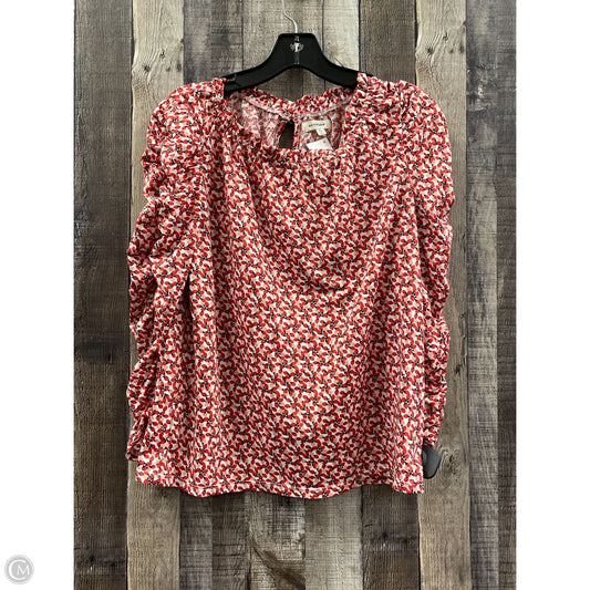 Top Long Sleeve By Max Studio In Red, Size: Xs