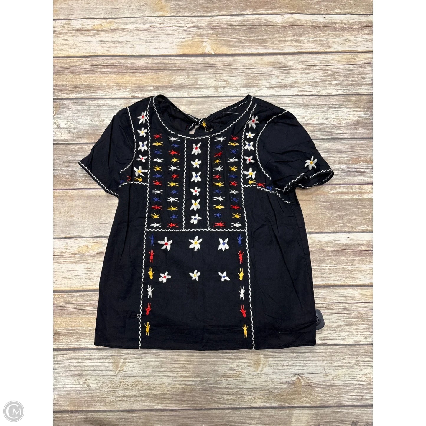 Top Short Sleeve By Madewell In Multi-colored, Size: Xs