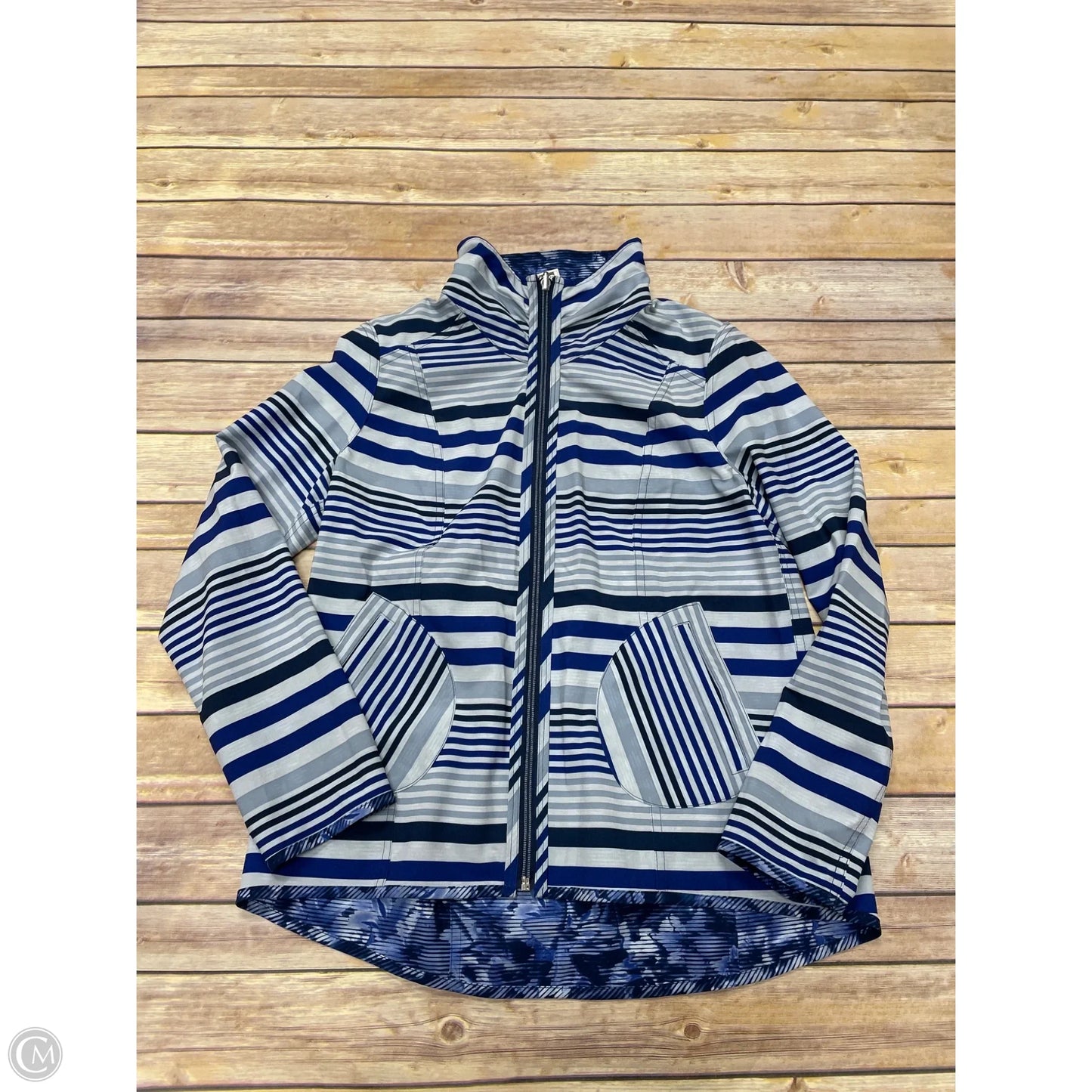 Athletic Jacket By Cmf In Blue, Size: S