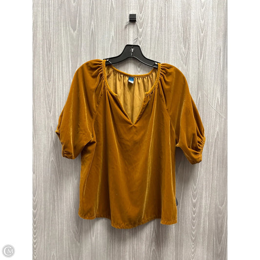 Top 3/4 Sleeve By Old Navy In Gold, Size: S
