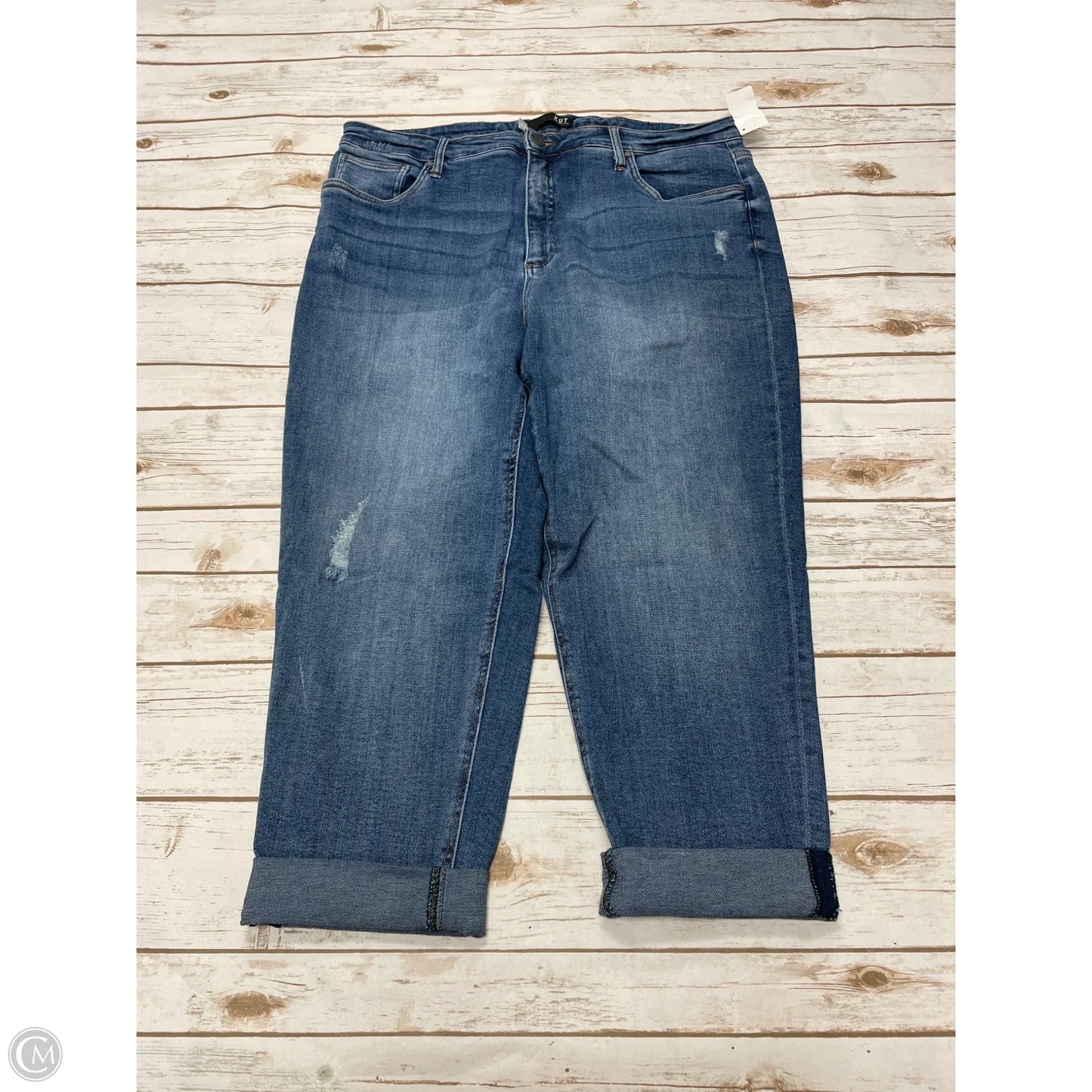 Jeans Straight By Kut In Blue Denim, Size: 20