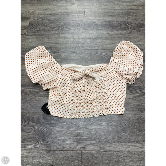 Top Short Sleeve By Altard State In Polkadot Pattern, Size: S