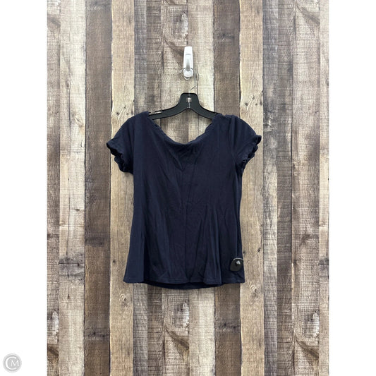 Top Short Sleeve By T Tahari In Blue, Size: Xl