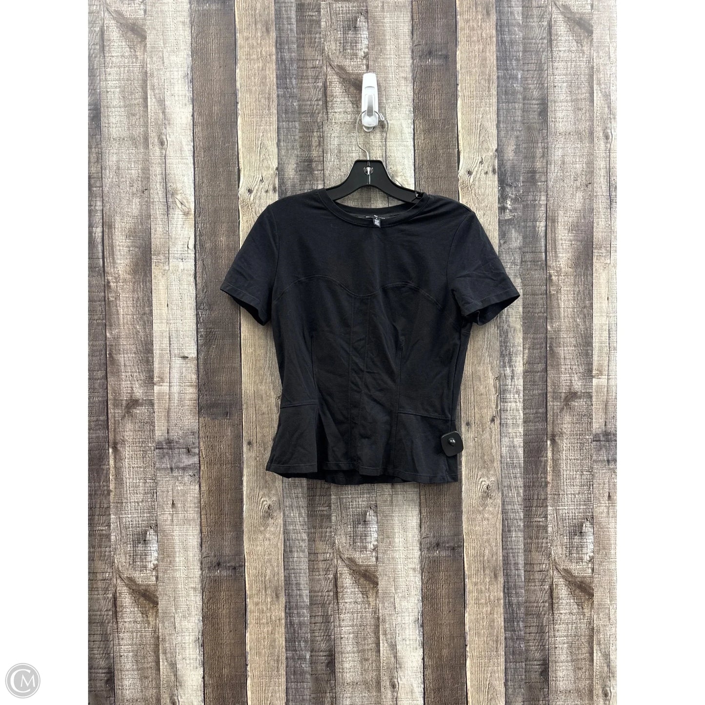 Top Short Sleeve By White House Black Market In Black, Size: S