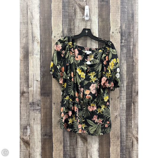 Top Short Sleeve By Liz Claiborne In Multi-colored, Size: M
