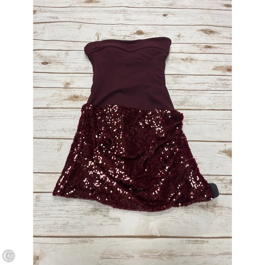 Dress Party Short By Cme In Maroon, Size: S